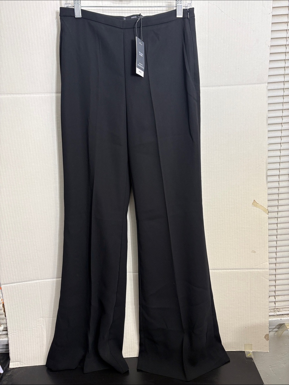 Mango Black Wide-Leg Trousers